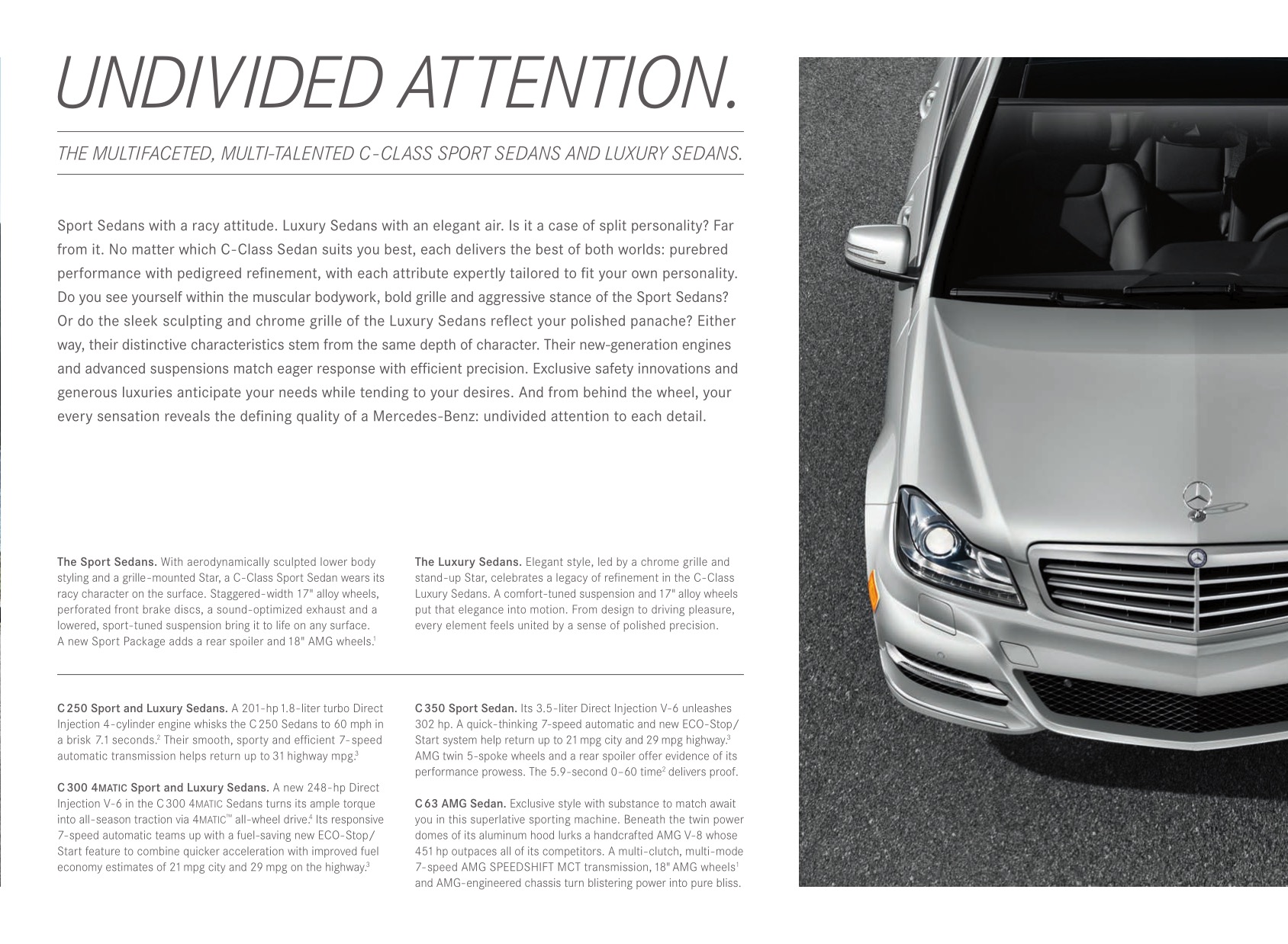 2013 Mercedes-Benz C-Class Brochure Page 1